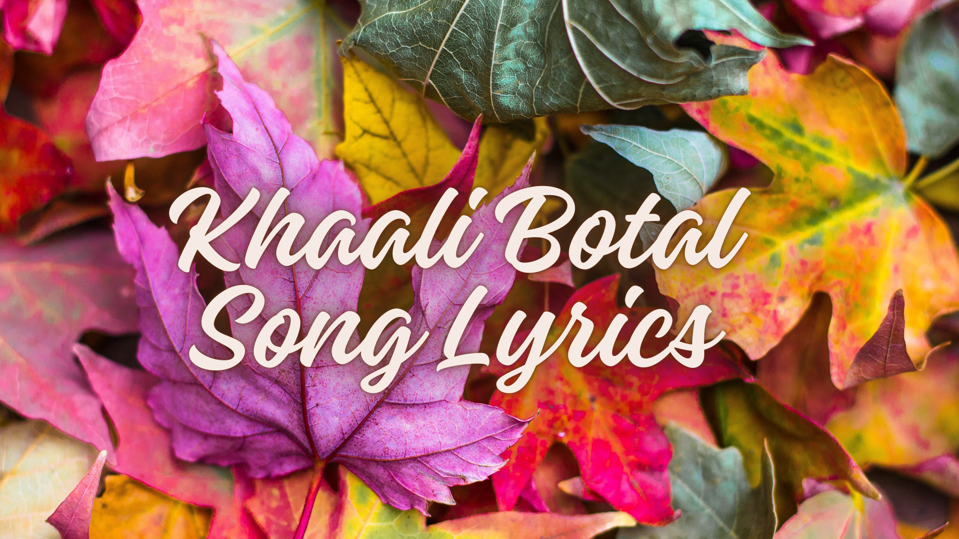 Khaali Botal Song Lyrics
