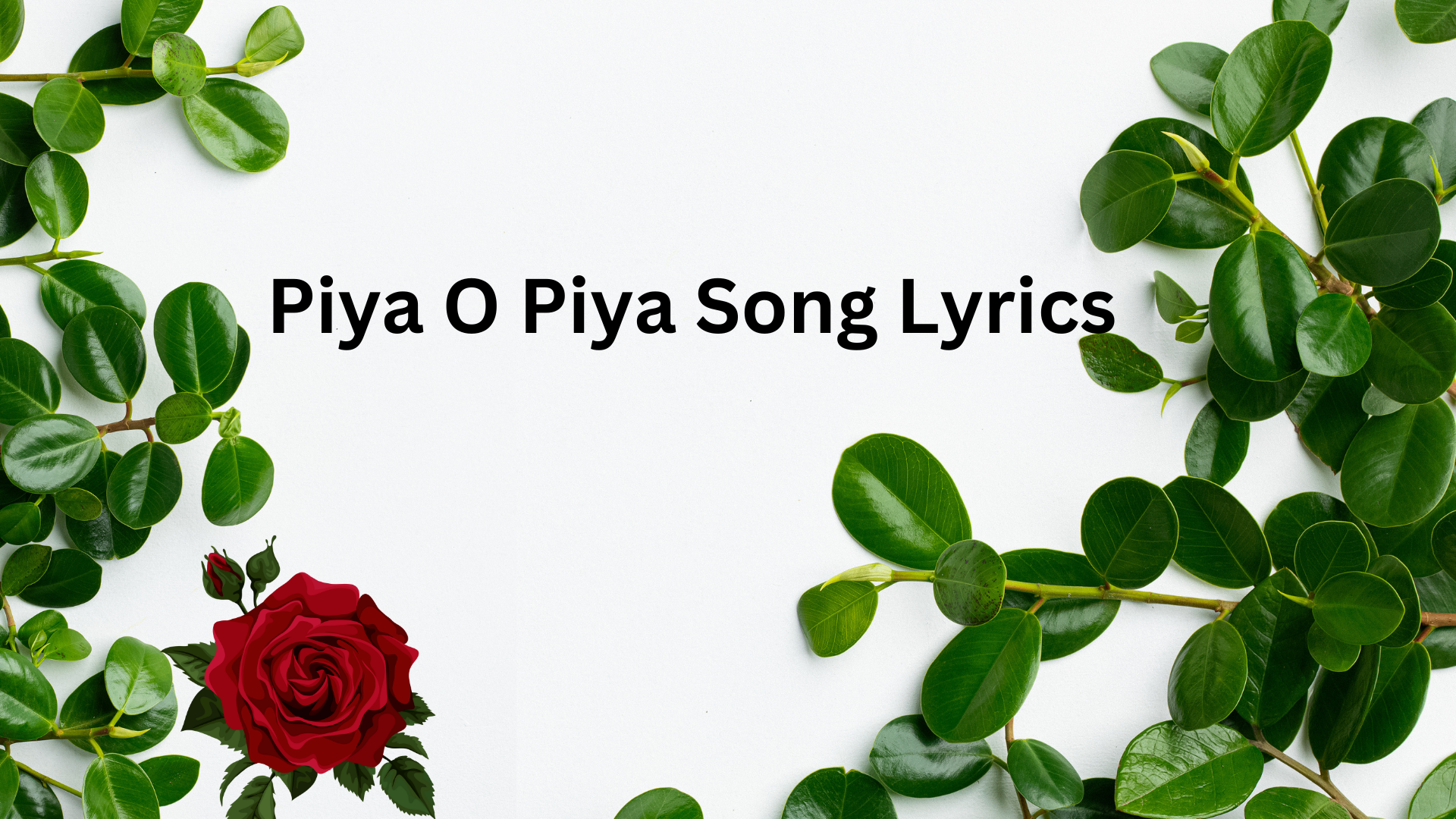 Piya O Piya Song Lyrics